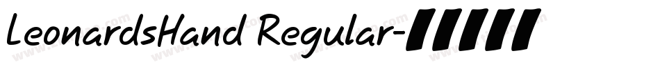 LeonardsHand Regular字体转换